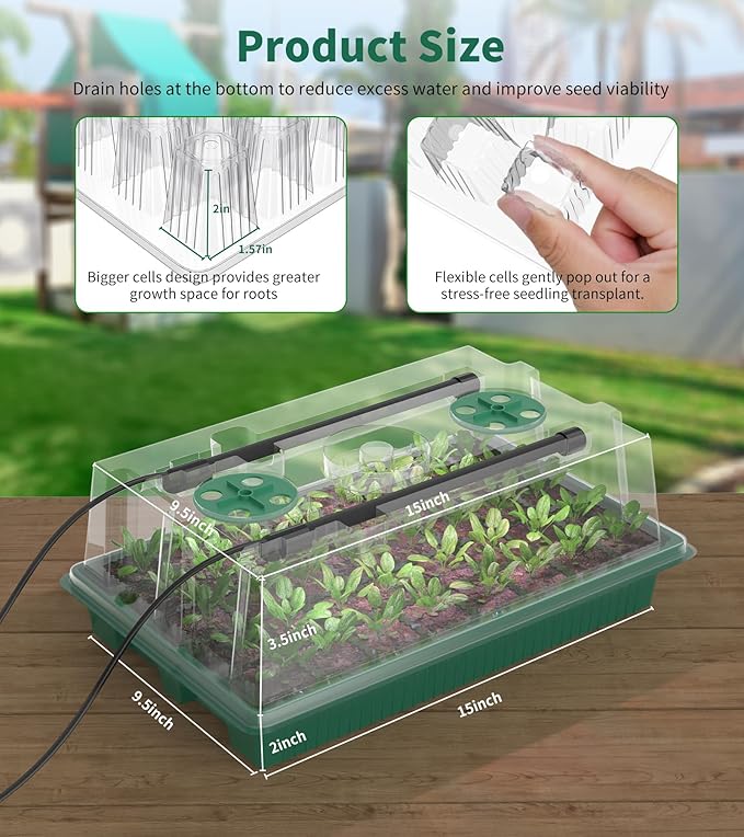 Seed Starter Tray, 80-Cells Seedling Starter Trays - Image 5