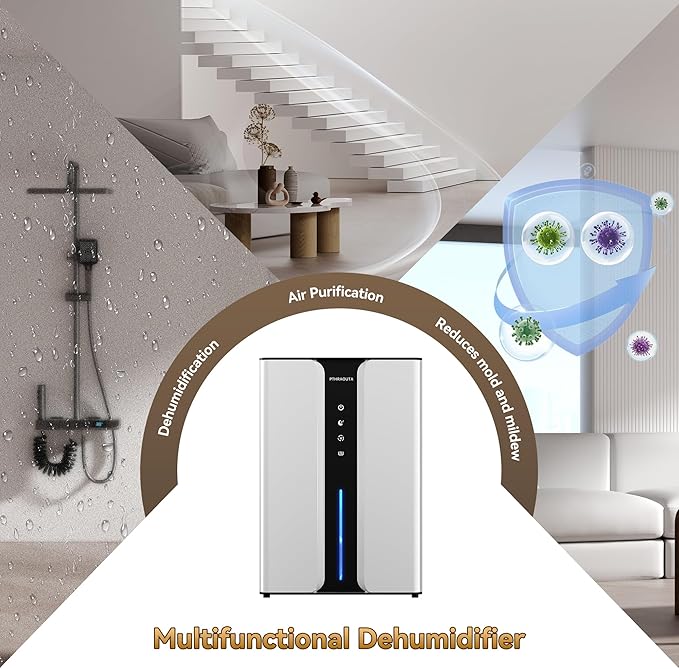 Home Dehumidifier with Drain Hose, 95oz Quiet dehumidifier - Image 4