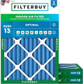 Filterbuy 16x20x2 Air Filter MERV 13 Optimal Smoke & Allergy Defense, by Filterbuy