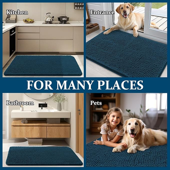 OLANLY Dog Door Mat for Muddy Paws 47x24, Absorbs Moisture and Dirt, Absorbent - Image 8