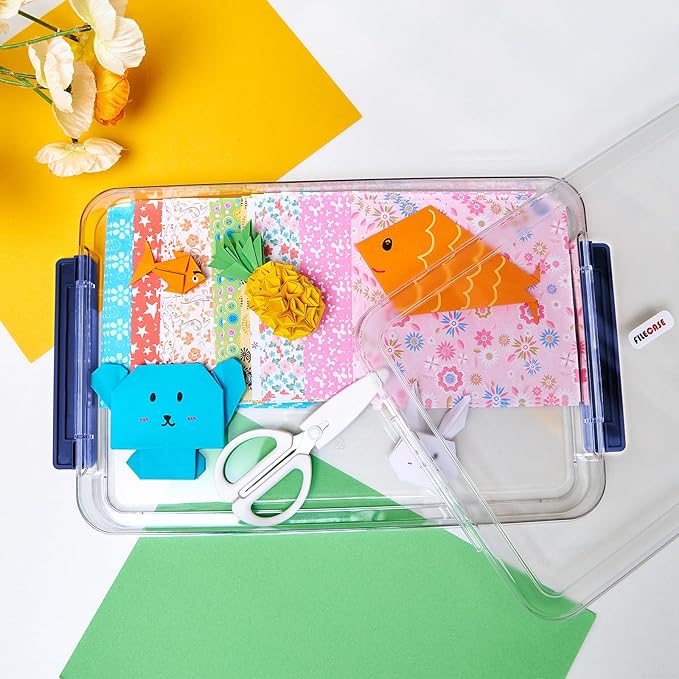 Clear Portable Slim Project Case 9 X 13 Plastic Storage File Box - Image 7