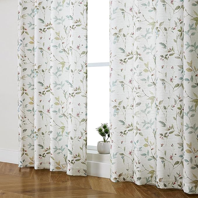 Chyhomenyc Roman Linen Blend Curtains 90 Inch Length 2 Panels Set, Light - Image 7