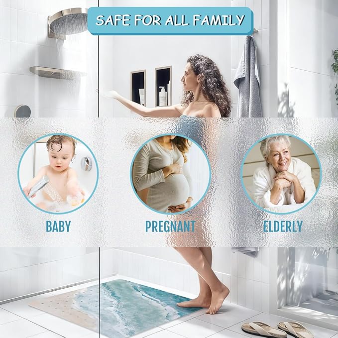 Beach Square Anti Slip Shower Mats - Image 7