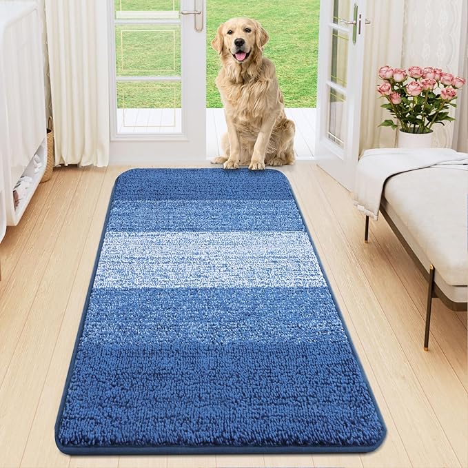 Smiry Dog Door Mat for Muddy Paws, Absorbs Moisture and Dirt, Low-Profile by Smiry