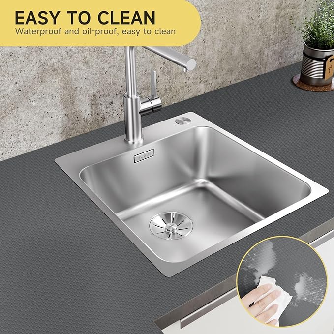 WochiTV Adhesive Shelf Liner 17.5 X 240 Inches Peel and Stick Kitchen Liner - Image 6