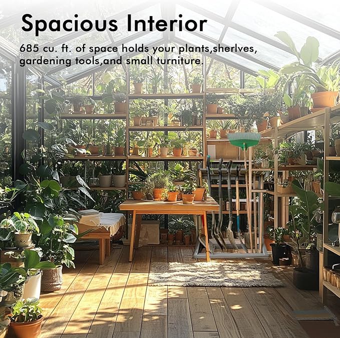 8×14FT Green Houses for Outside, Walk in Greenhouse for Outdoors and Garden - Image 6