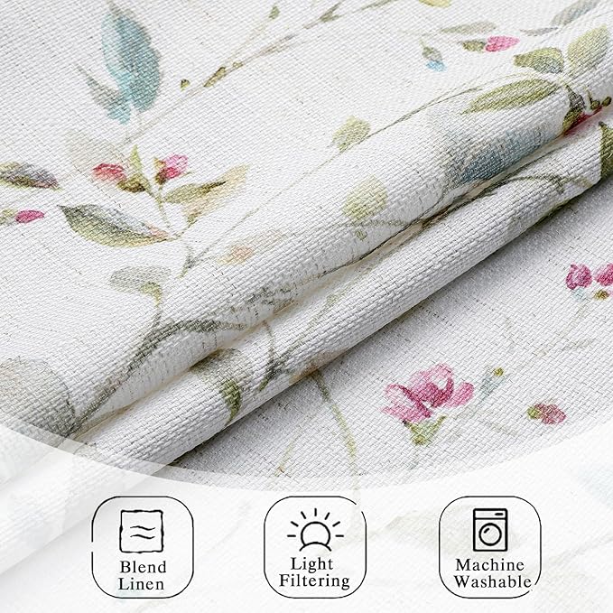 Chyhomenyc Light Filtering 72 Inch Window Curtains - Image 2