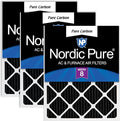 Nordic Pure 12x12x1 Pleated MERV 8 Pure Carbon Air Filters 3 Pack | Actual by NordicPure