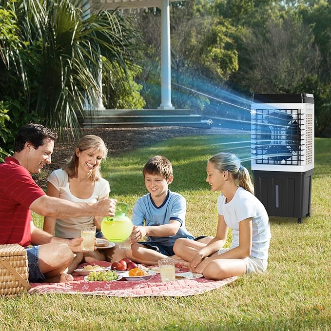TABU 2953CFM Evaporative Air Cooler, 3-in-1 Portable Swamp Cooler - Image 8