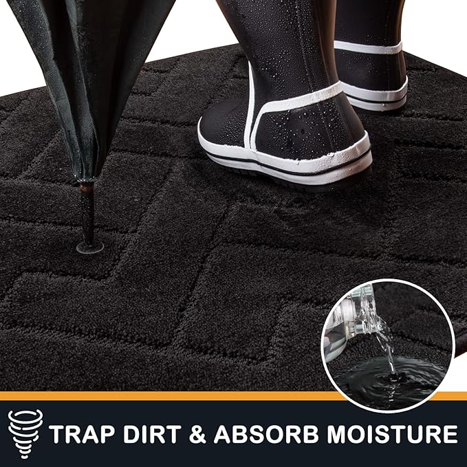 PURRUGS Dirt Trapping Door Mat 32" x 47", Non-Slip Machine Washable Entry Rug - Image 5