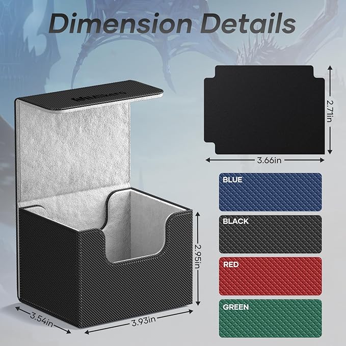 Mlikero Card Deck Box, Commander Deck Box Holds 100+ Double-Sleeved Cards - Image 4