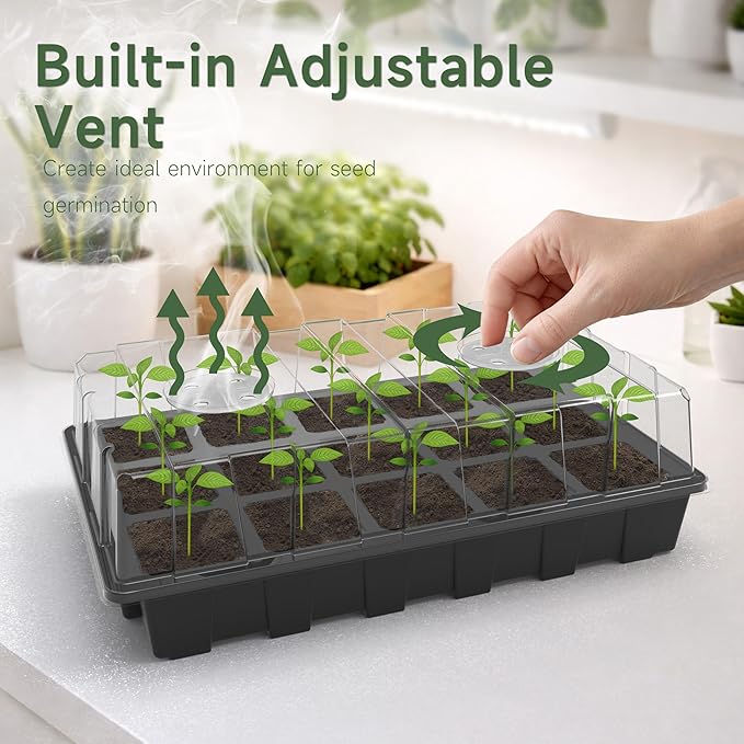 Gardzen 5-Pack Seed Starter Kits, Reusable Plant Germination Trays - Image 5