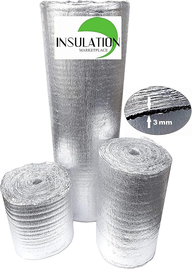 SmartSHIELD -3mm 16"x50Ft Reflective Insulation roll, Foam Core Radiant Barrier by INSULATIONMARKETPLACE