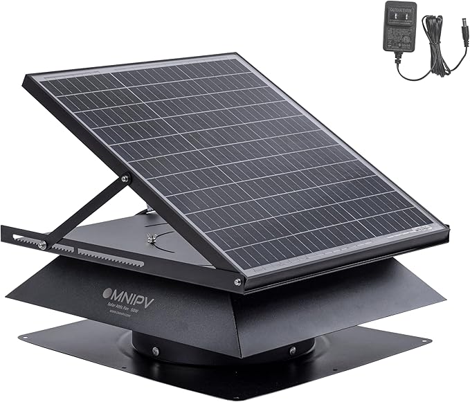 Smart Hybrid Solar Attic Exhaust Fan Pro–USA Engineered by OMNIPV