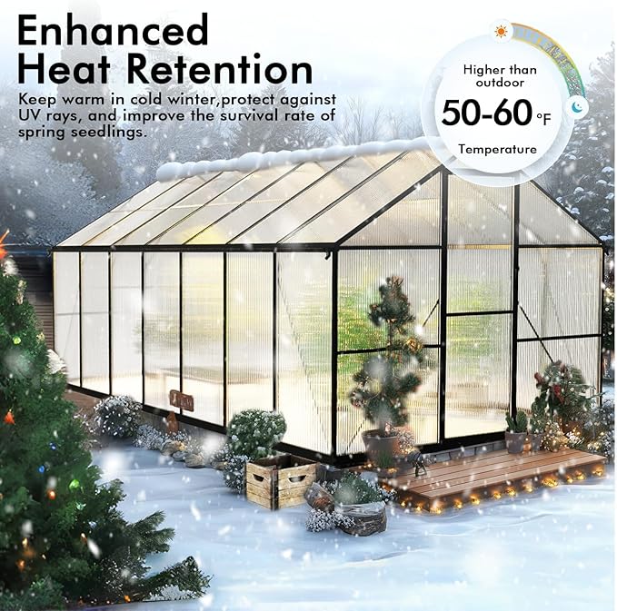 8×14FT Green Houses for Outside, Walk in Greenhouse for Outdoors and Garden - Image 3