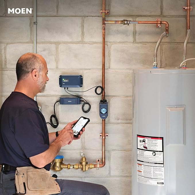 Moen Flo Smart Water Monitor and Automatic Shutoff Sensor, Wi-Fi Water Leak - Image 18