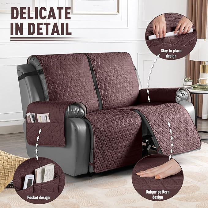 TAOCOCO 100% Waterproof Recliner Cover, Non-Slip Washable Reclining Couch Cover - Image 6