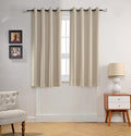 MYSKY HOME Beige Bedroom Curtains, 63 Inch Long Blackout Living Room Dark by MYSKYHOME