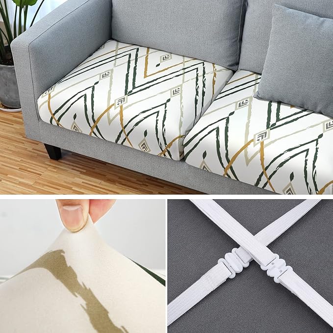 Fuloon Sofa Cushion Covers, Stretch Printed Seat Cushion Cover Couch Seat - Image 4