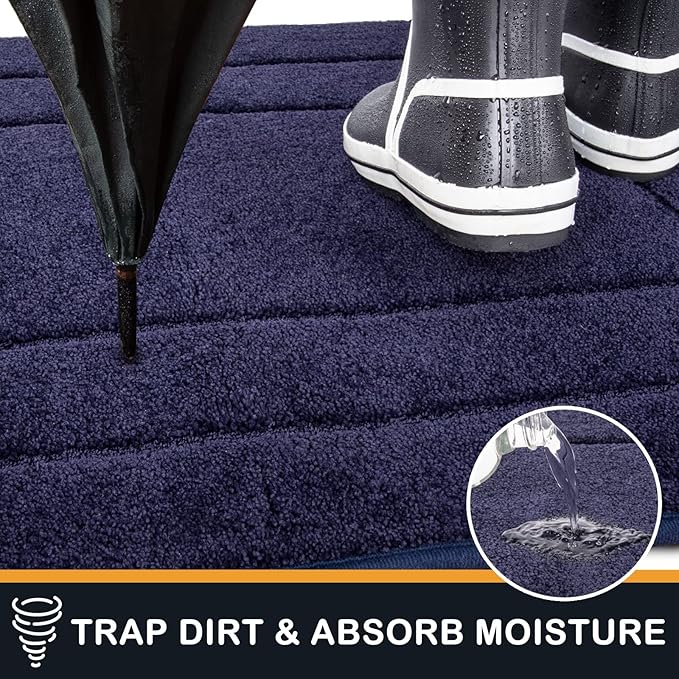 PURRUGS Dirt Trapping Door Mat 32" x 70", Non-Slip/Skid Machine Washable - Image 3