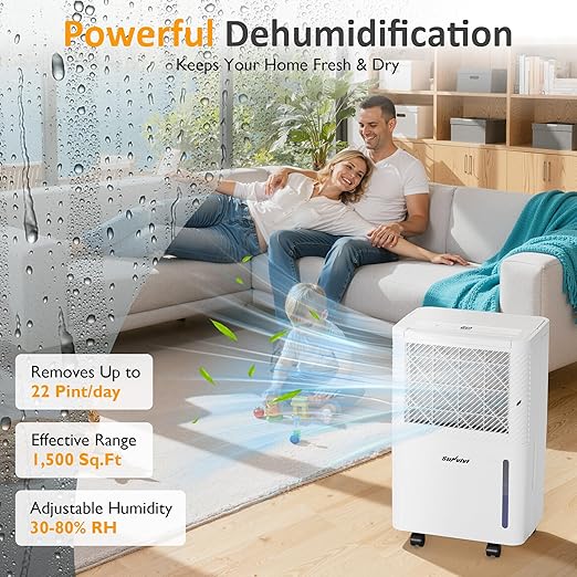 25 Pint Dehumidifier with Drain Hose: - Image 2