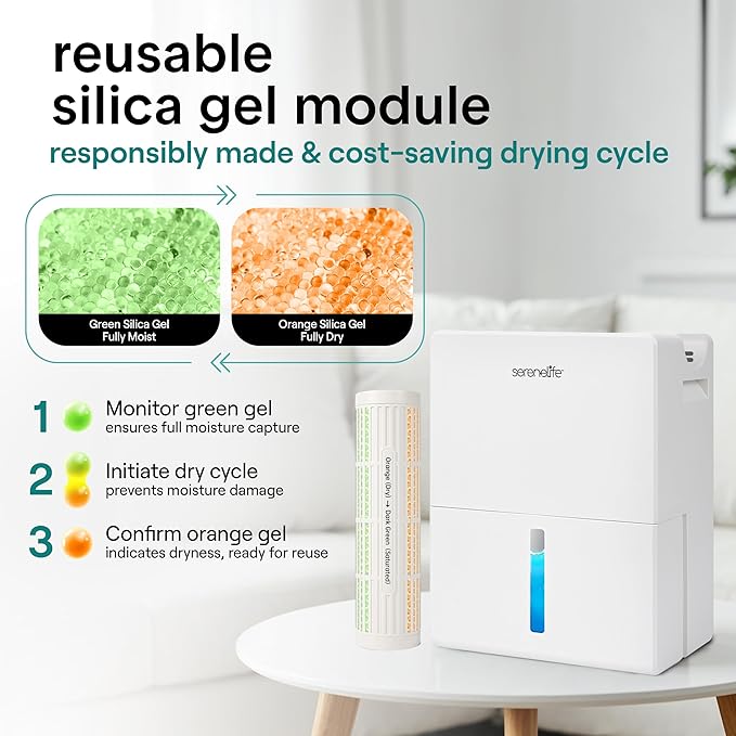 SereneLife 2-in-1 91 Oz Dehumidifier - Image 6