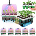Seed Starter Tray with Grow Light, 5 Pack 60 Cells Seedling Tray Kit Reusable & by MYMULIKEHOME