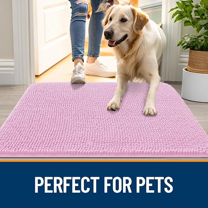 OLANLY Dog Door Mat for Muddy Paws 59x35, Absorbs Moisture and Dirt, Absorbent - Image 6