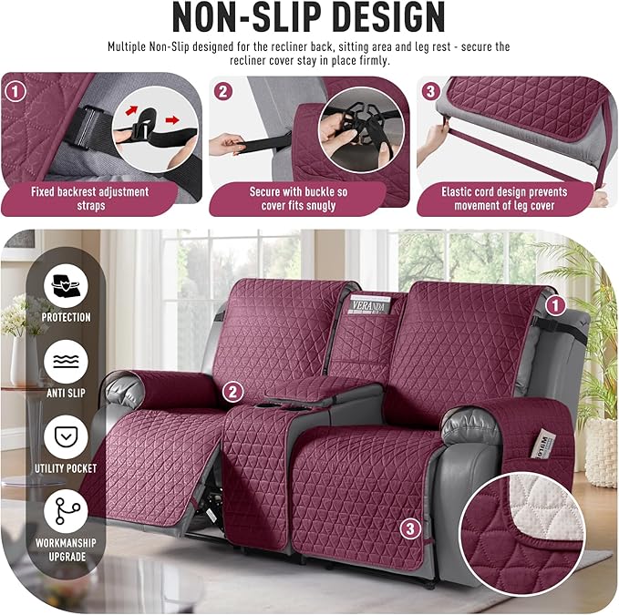 TAOCOCO 100% Waterproof Loveseat Recliner Cover - Image 5