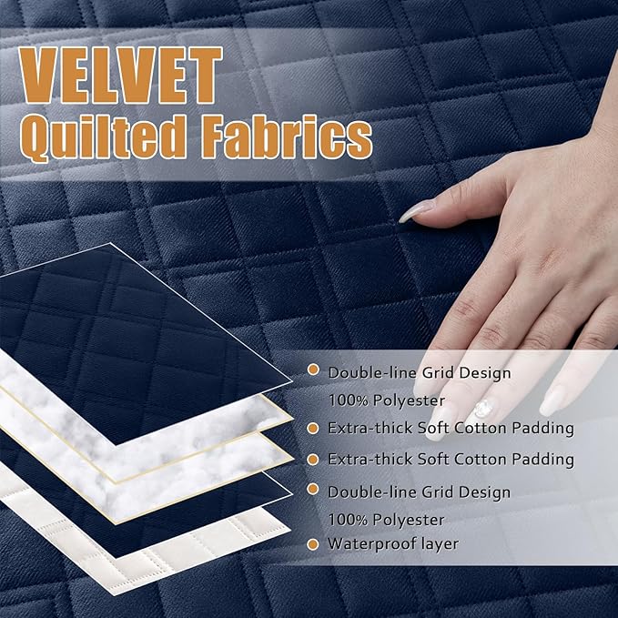 Arfntevss Waterproof Sectional Couch Covers L Shape Washable Velvet Sofa Cover - Image 3