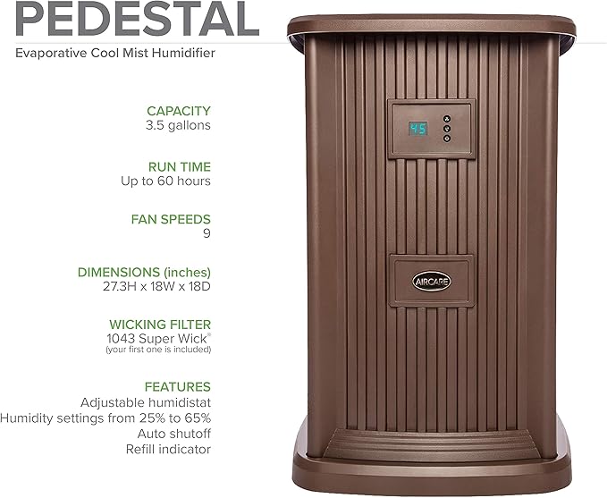 AIRCARE Digital Whole-House Pedestal-Style Evaporative Humidifier - Image 2