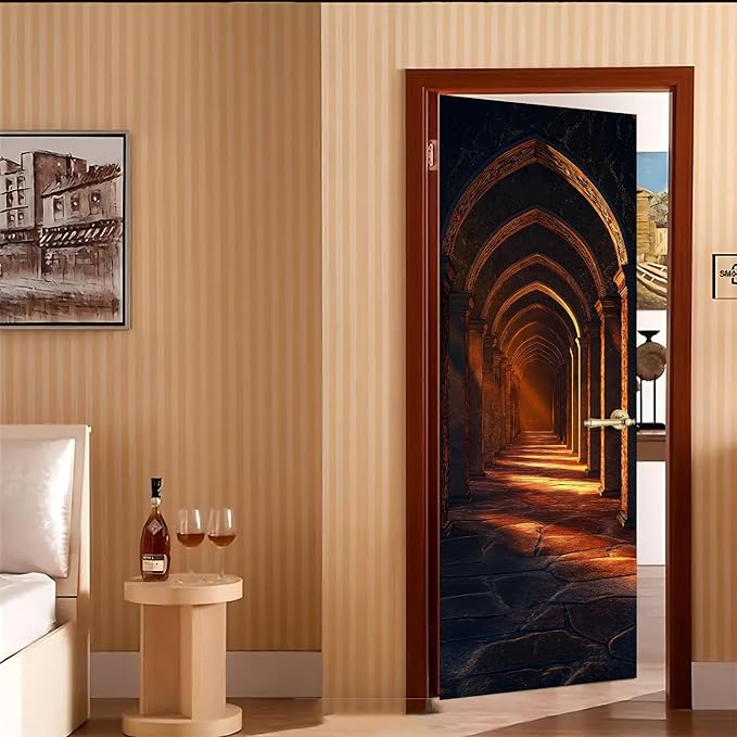 3D Door Decals Stickers, Peel Stick Wall Murals Vinyl Wallpaper Self-Adhesive - Image 7