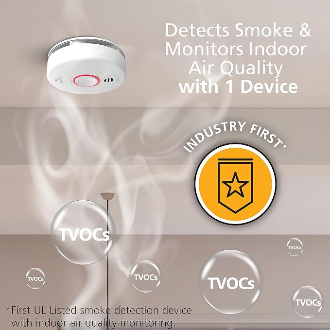 Kidde Smart Smoke Detector & Indoor Air, Quality Monitor, Alexa Compatible - Image 2