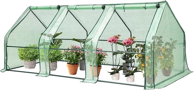 VIVOSUN Portable Mini Greenhouse 94.5x36x36-Inch Tunnels, PE Cover by VIVOSUN