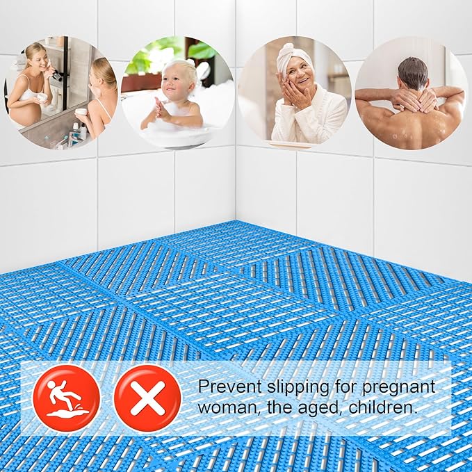 MYFAMIREA Modular Interlocking Cushion 12 Pack 11.8" x 11.8" Rubber Floor Tiles - Image 6