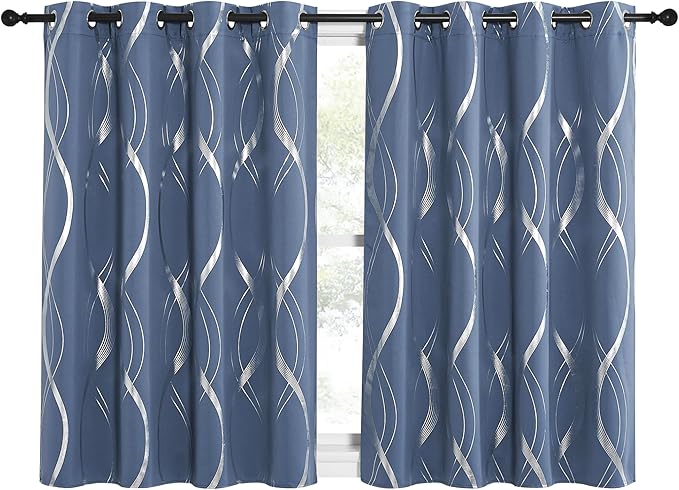 NICETOWN Bedroom Curtains Small Blackout Panels, Biscotti Beige, 34 by 54 Inch - Image 2