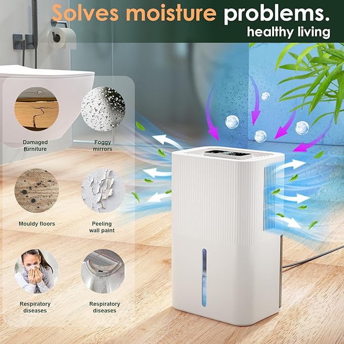 Portable Home Dehumidifier for Basements Bathroom Bedroom|91 OZ Tank|900 sq.ft - Image 6