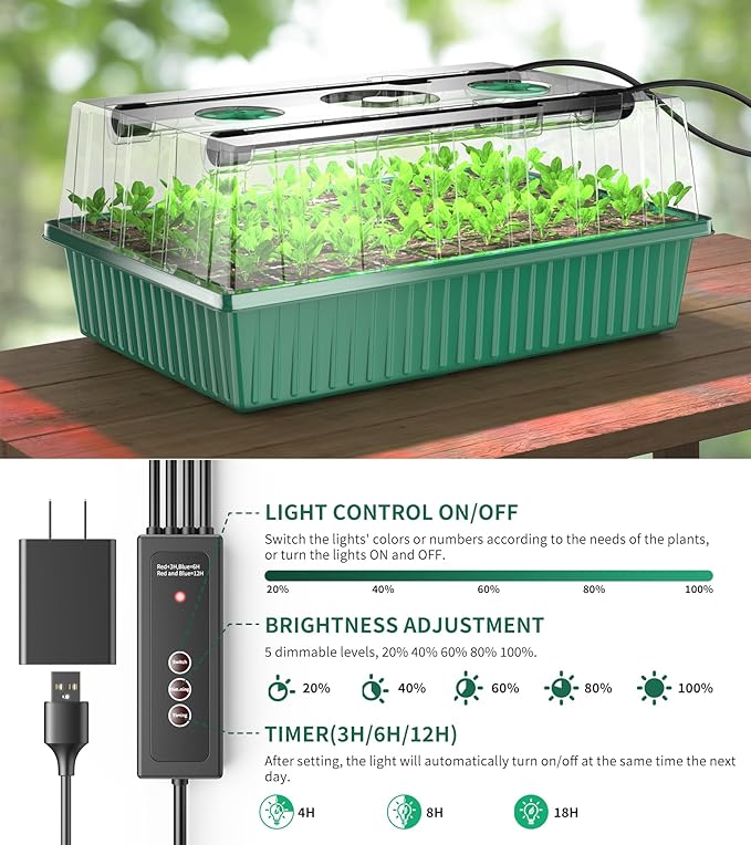 Seed Starter Tray, 120-Cells Seed Starter Kit - Image 2