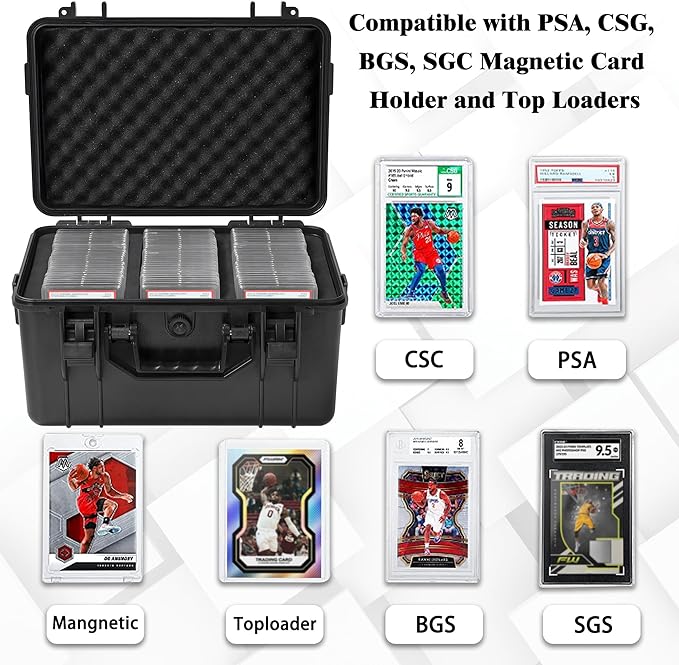 Graded Card Case, Trading Card Storage Box, Waterproof Card Slab Carrying Case - Image 2