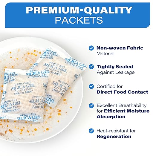LotFancy 15 Packs 20Gram Silica Gel Desiccant Packets, Non-Toxic Food Safe - Image 5