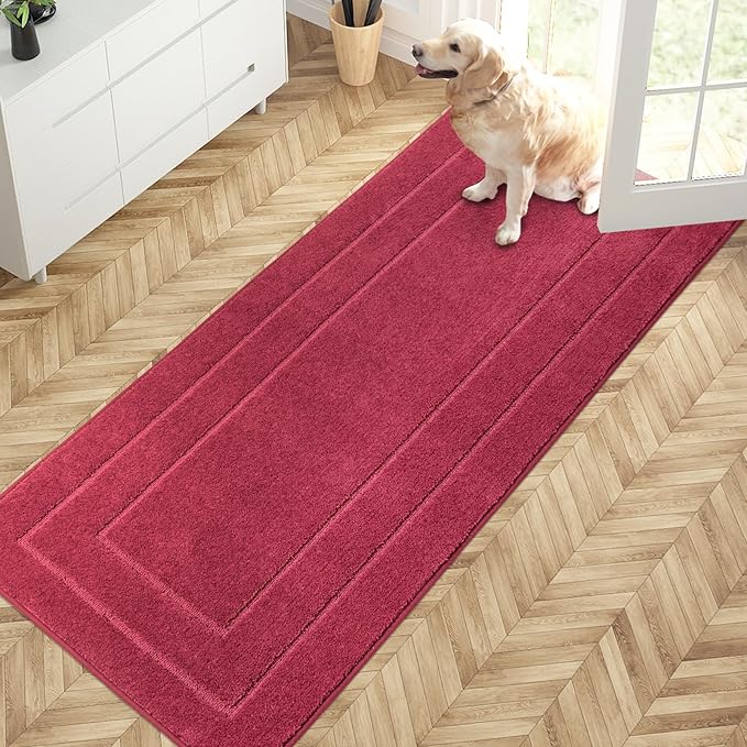 PURRUGS Dirt Trapping Door Mat 32" x 70", Non-Slip/Skid Machine Washable by PURRUGS