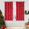 Deconovo Christmas Red Curtains, Soundproof Curtain, 52 x 63 Inch Long by Deconovo
