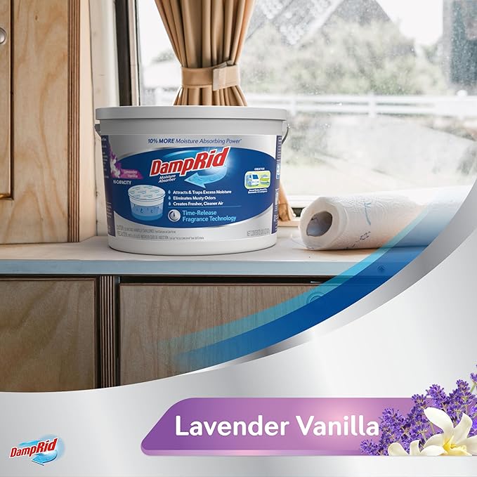 DampRid Hi-Capacity Moisture Absorber Bucket, Lavender Vanilla, 2 lb. 15.5 oz. - Image 9