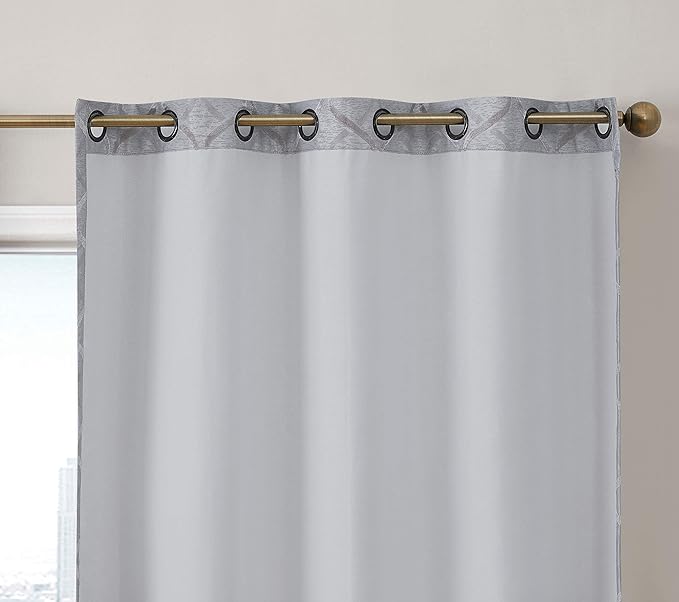 HLC.ME Versailles Lattice Flocked 100% Complete Blackout Thermal Insulated - Image 3