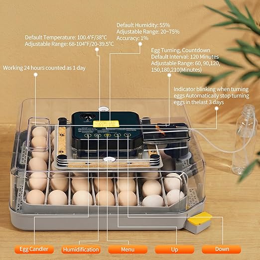 Winado Incubators for Hatching Eggs, 48 Egg Incubator - Image 9