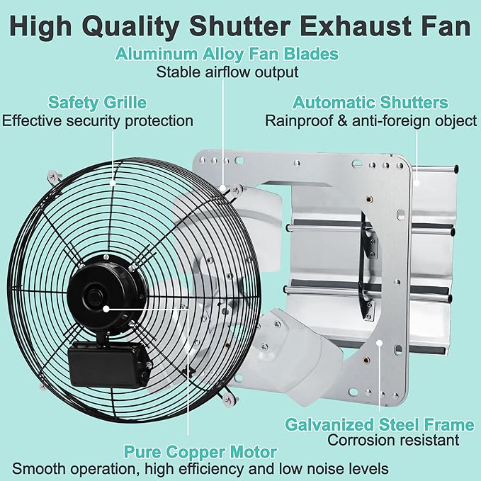 14 Inch Shutter Exhaust Fan - Image 7