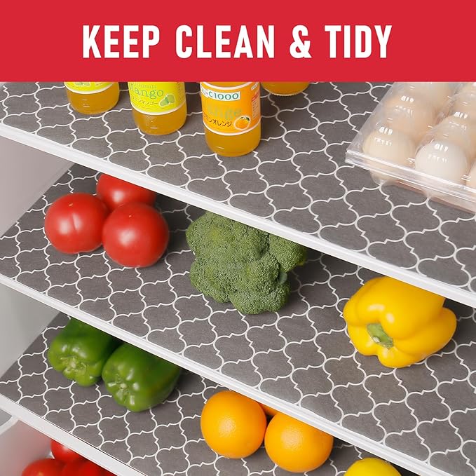 Cooyes Drawer Liner for Shelf and Refrigerator, 2 in 1 Fridge Drawer Liners & - Image 2