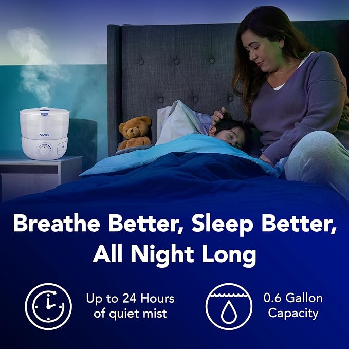 Vicks EasyCare Plus Top Fill Filter-Free Cool Mist Humidifier, Small Room–For - Image 2