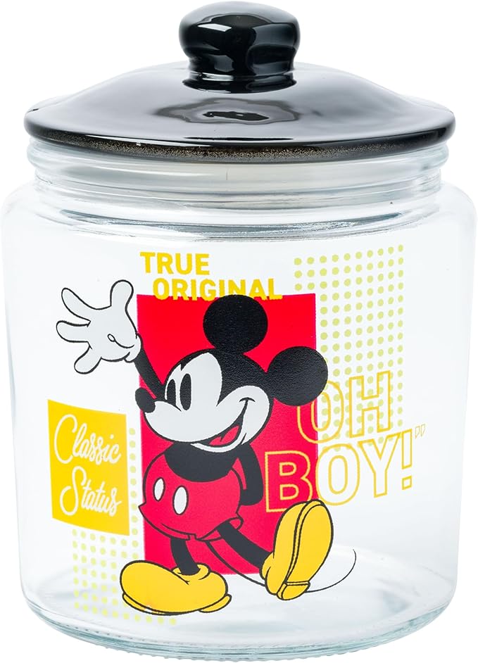 Silver Buffalo Disney Mickey Mouse Glass Jar by SilverBuffalo