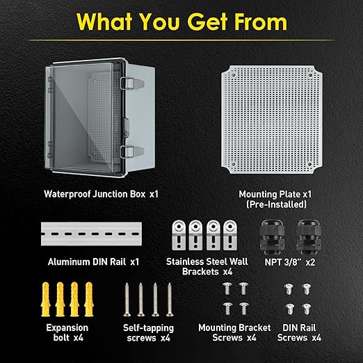 Waterproof Electrical Junction Box, IP67 Plastic Weatherproof Outdoor WiFi - Image 4